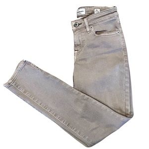 Lucky Brand Jeans Women 00/24 Khaki Lolita Skinny Ankle Slit Mid Rise‎
